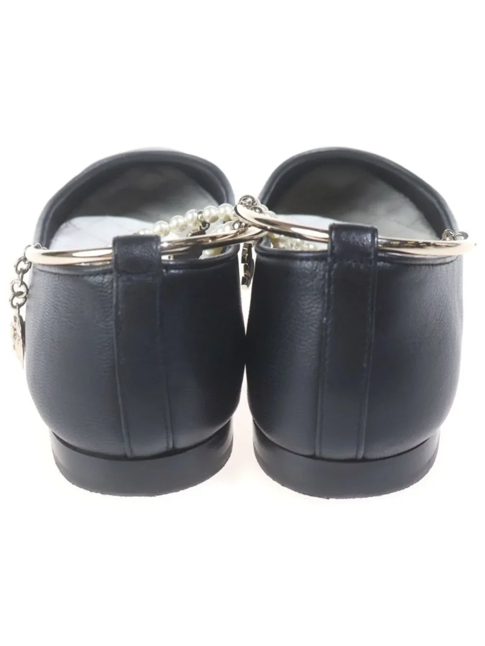 Chanel Ballerina CC Logo Charm Flat Pumps Black